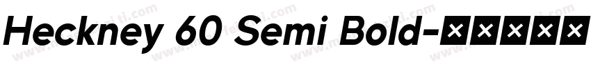 Heckney 60 Semi Bold字体转换